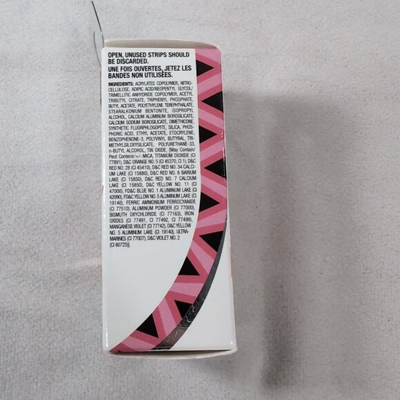 Sally Hansen Salon Effects Real Nail Polish Strips Peel Pink Black V Stripes - Picture 4 of 7